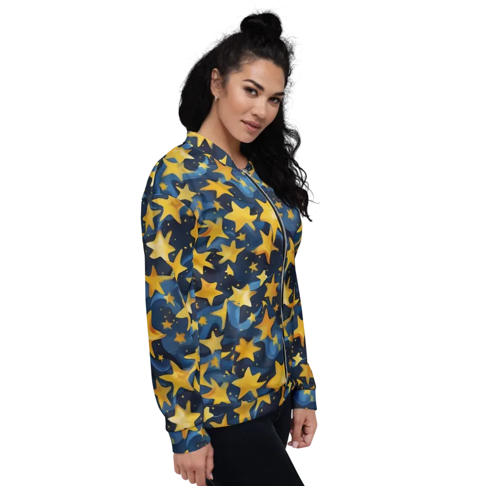 Golden Starfall on Bomber Jacket — Right