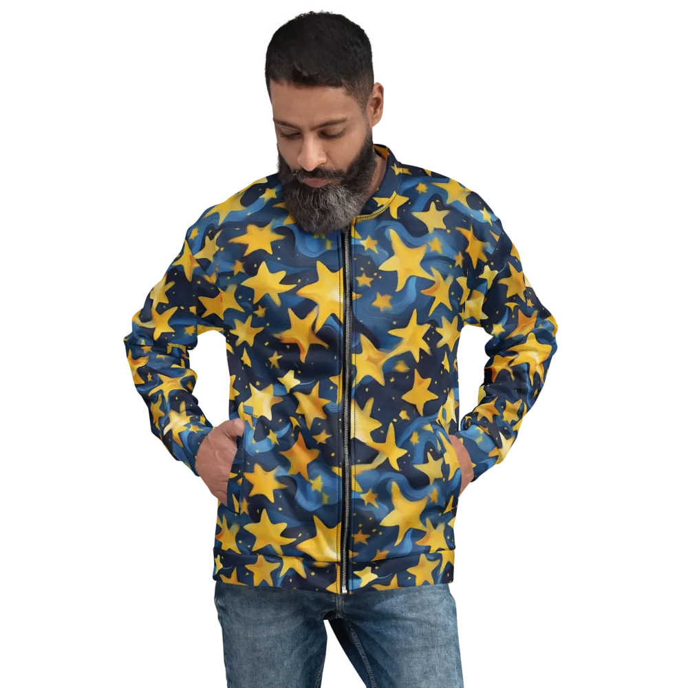 Golden Starfall on Bomber Jacket — Front