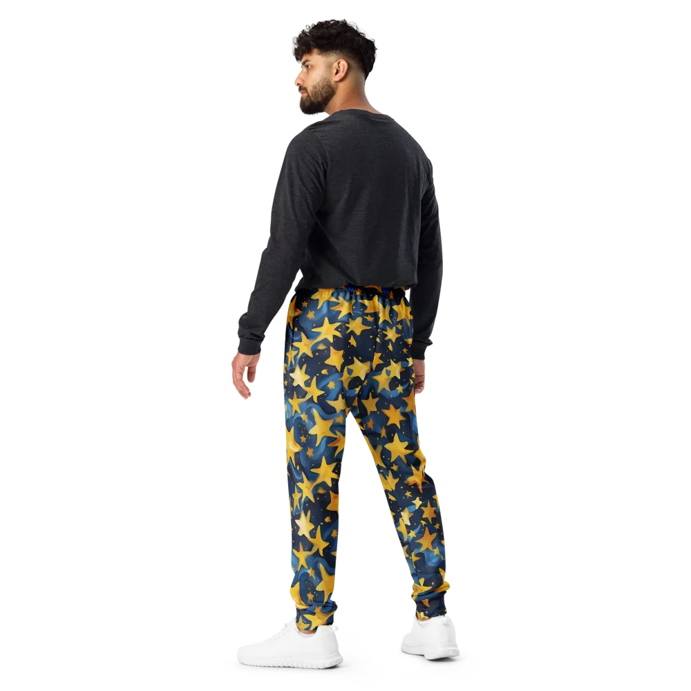 Golden Starfall on Men's Joggers — Back