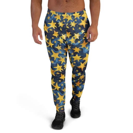 Golden Starfall on a Men's Joggers