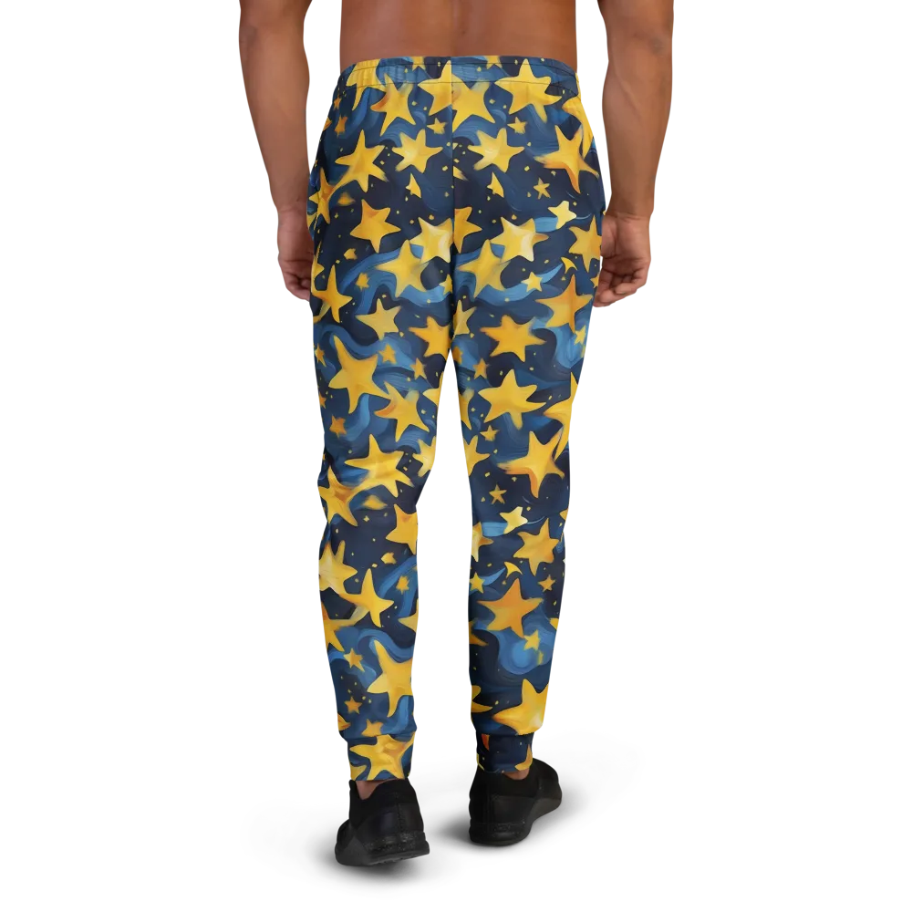 Golden Starfall on Men's Joggers — Back