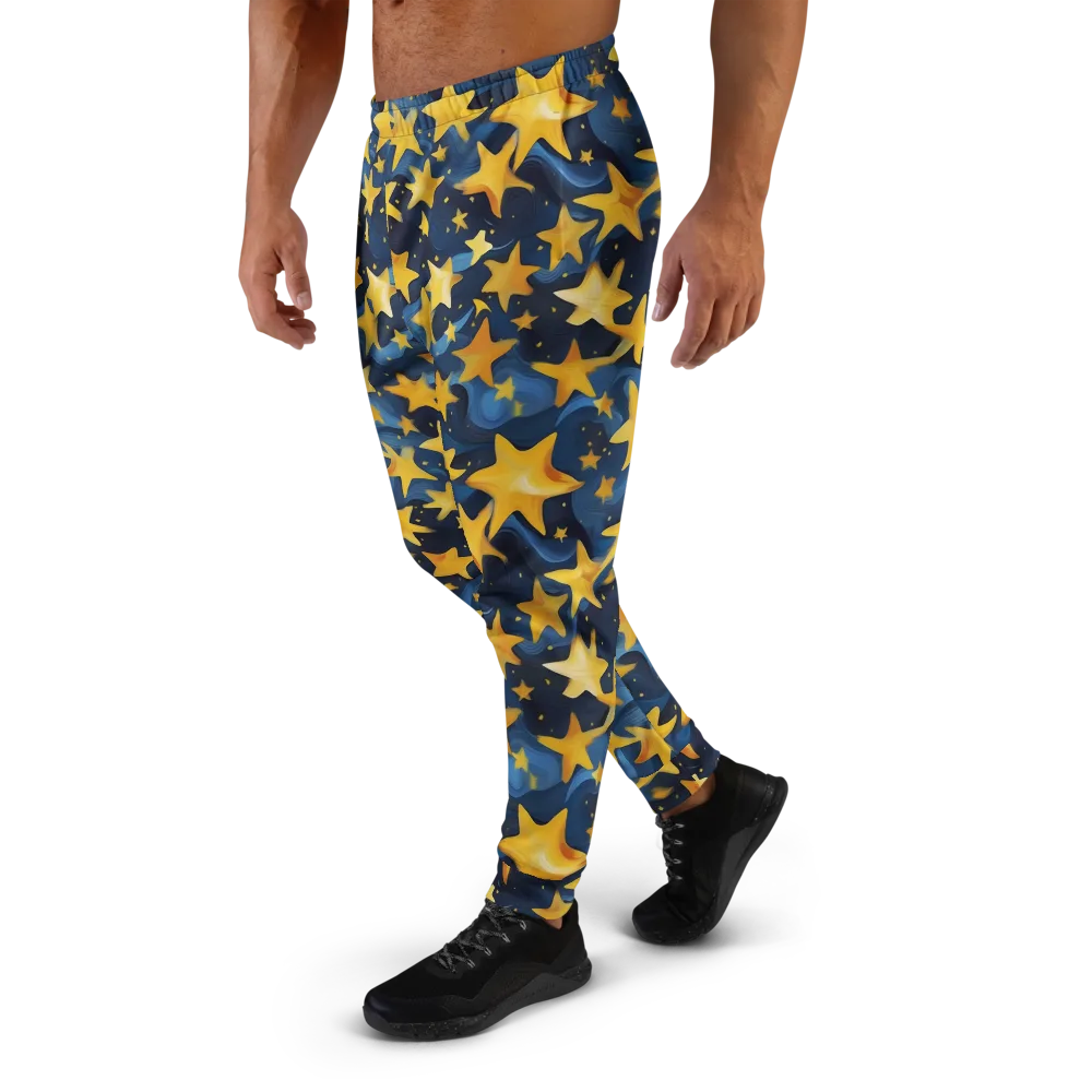 Golden Starfall on Men's Joggers — Left
