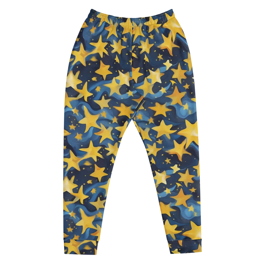 Golden Starfall on Men's Joggers — Front