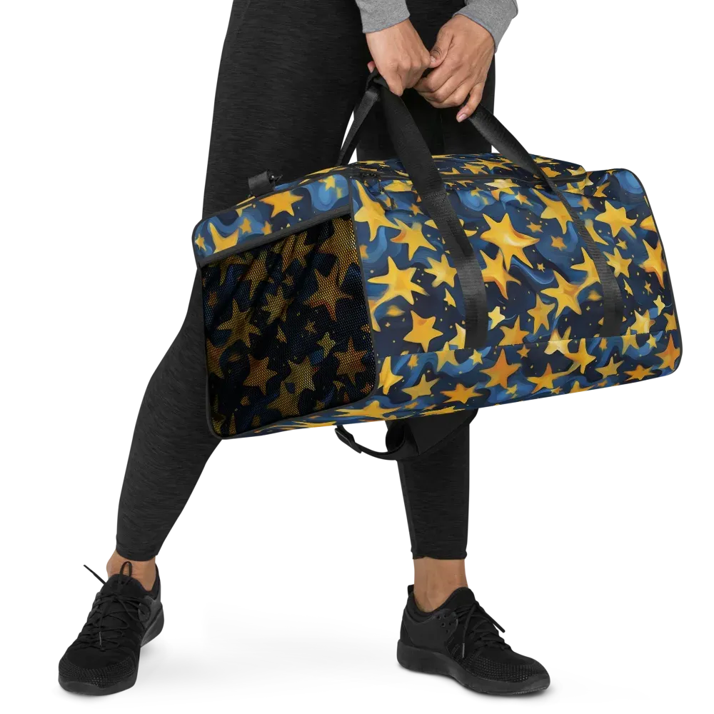 Golden Starfall on Duffle Bag — Right Front