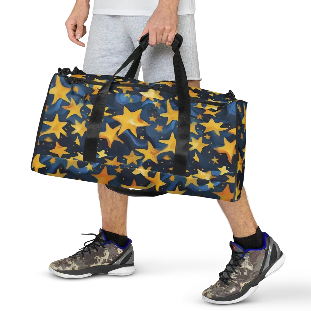 Golden Starfall on Duffle Bag — Front