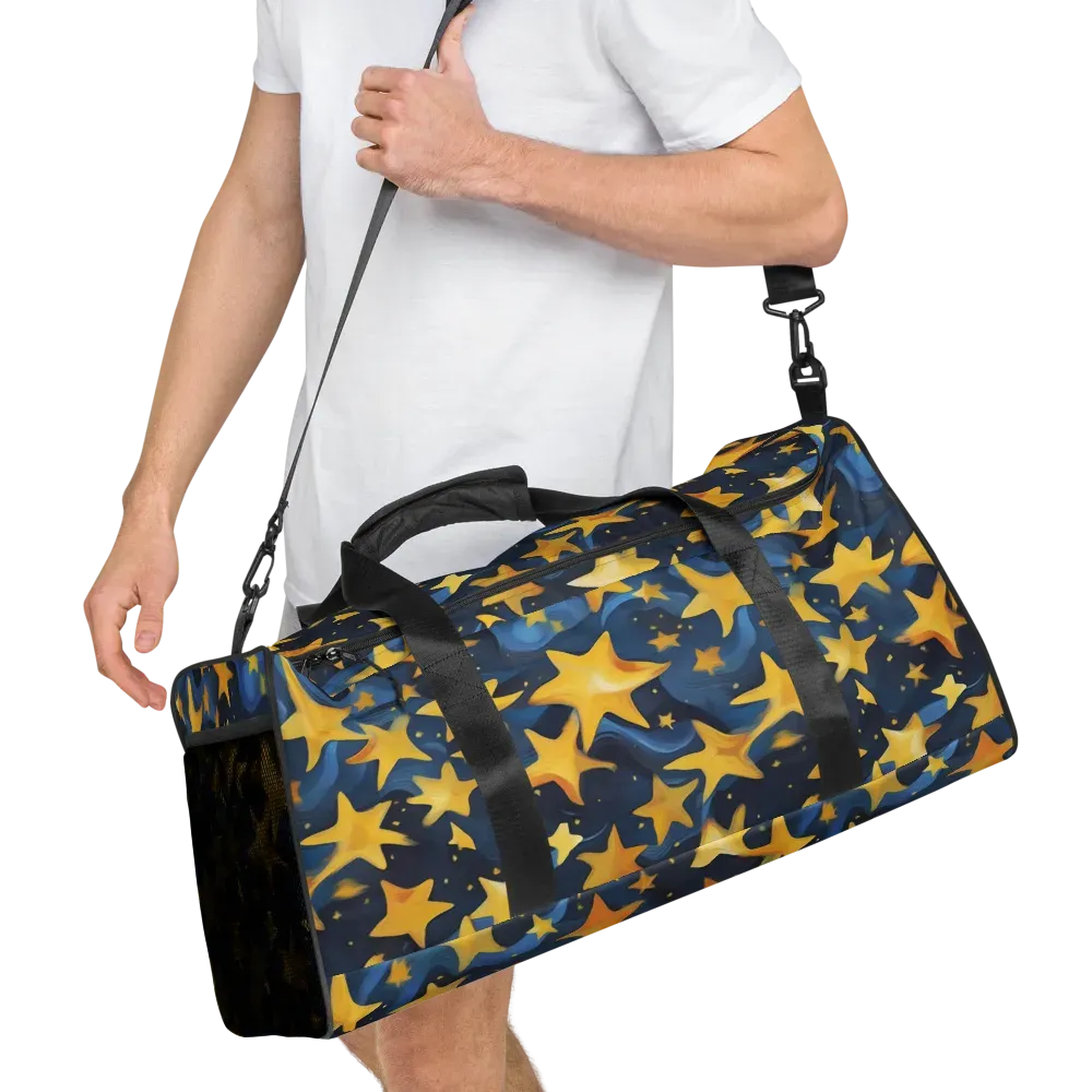 Golden Starfall on Duffle Bag — Right Front