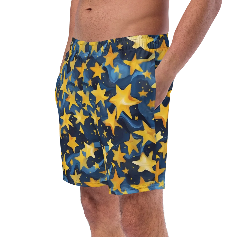 Golden Starfall on Swim Trunks — Left Front