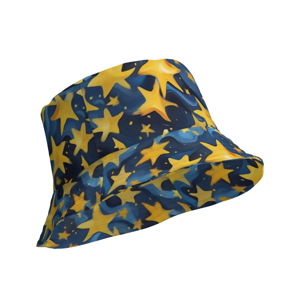 Golden Starfall on Reversible Bucket Hat — Product details Outside