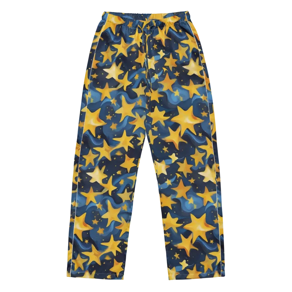 Golden Starfall on Women's Pajama Pants — Front