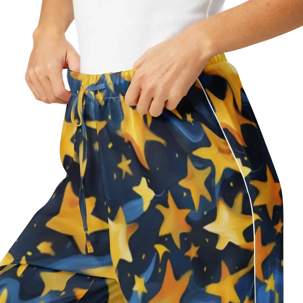Golden Starfall on Women's Pajama Pants — Product details