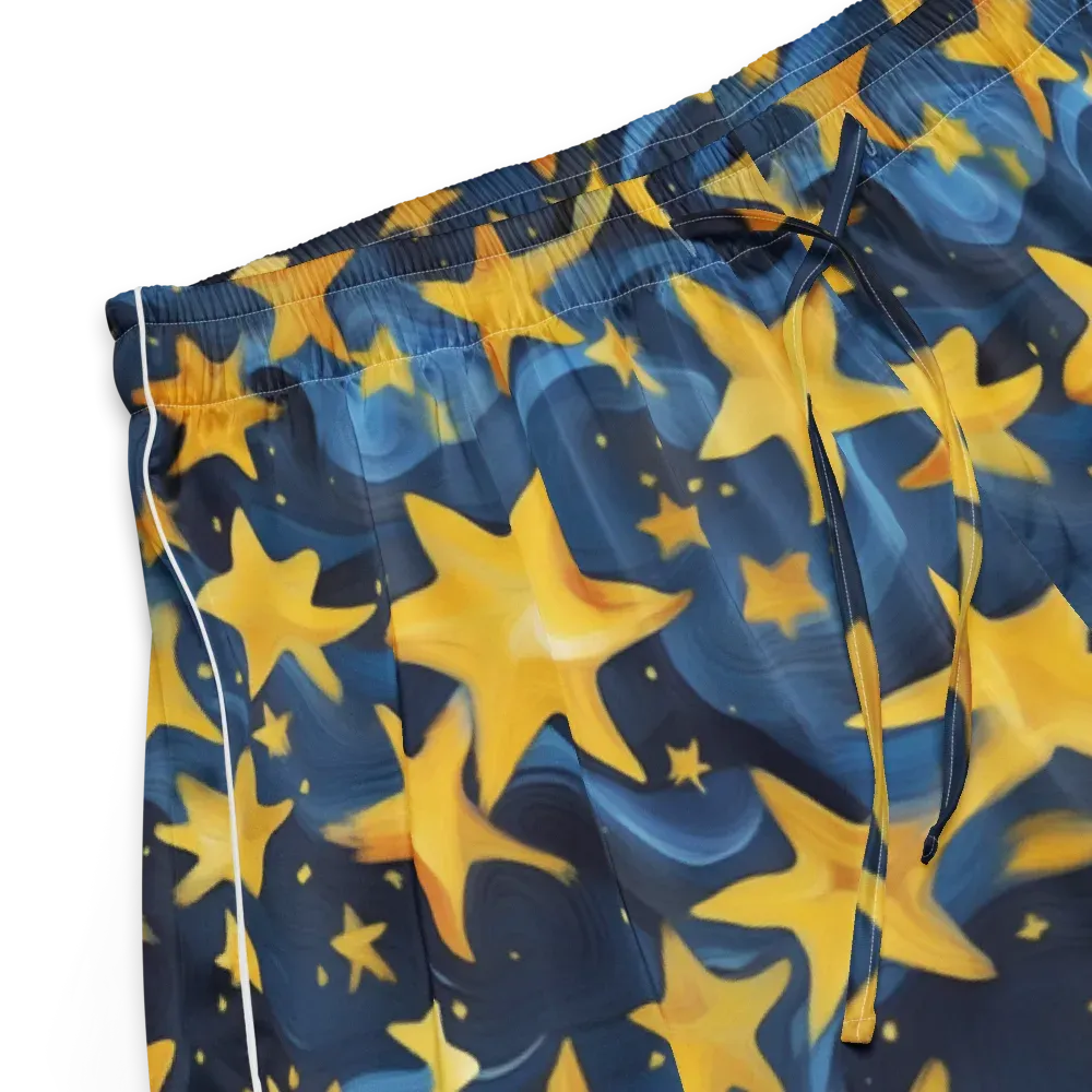 Golden Starfall on Women's Pajama Shorts — Product details