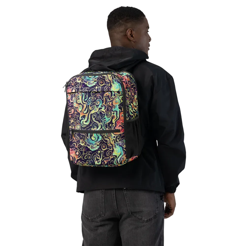 Nightwave Maze on Utility Backpack — Back