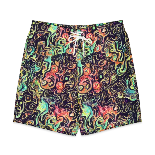 Nightwave Maze on a Men's Board Shorts