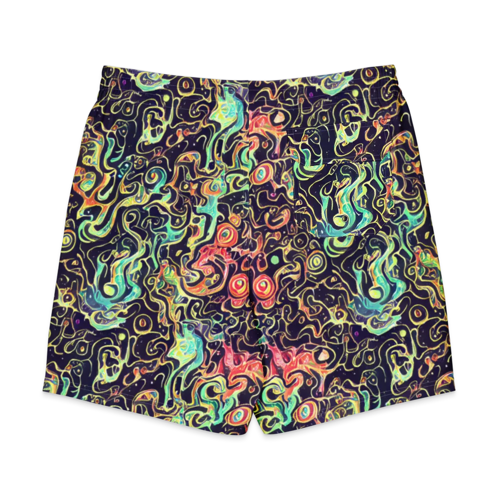 Nightwave Maze on Men's Board Shorts — Back