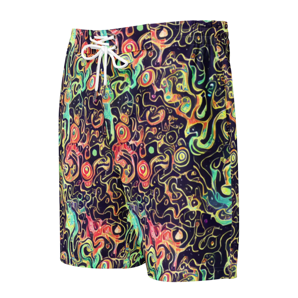 Nightwave Maze on Men's Board Shorts — Front