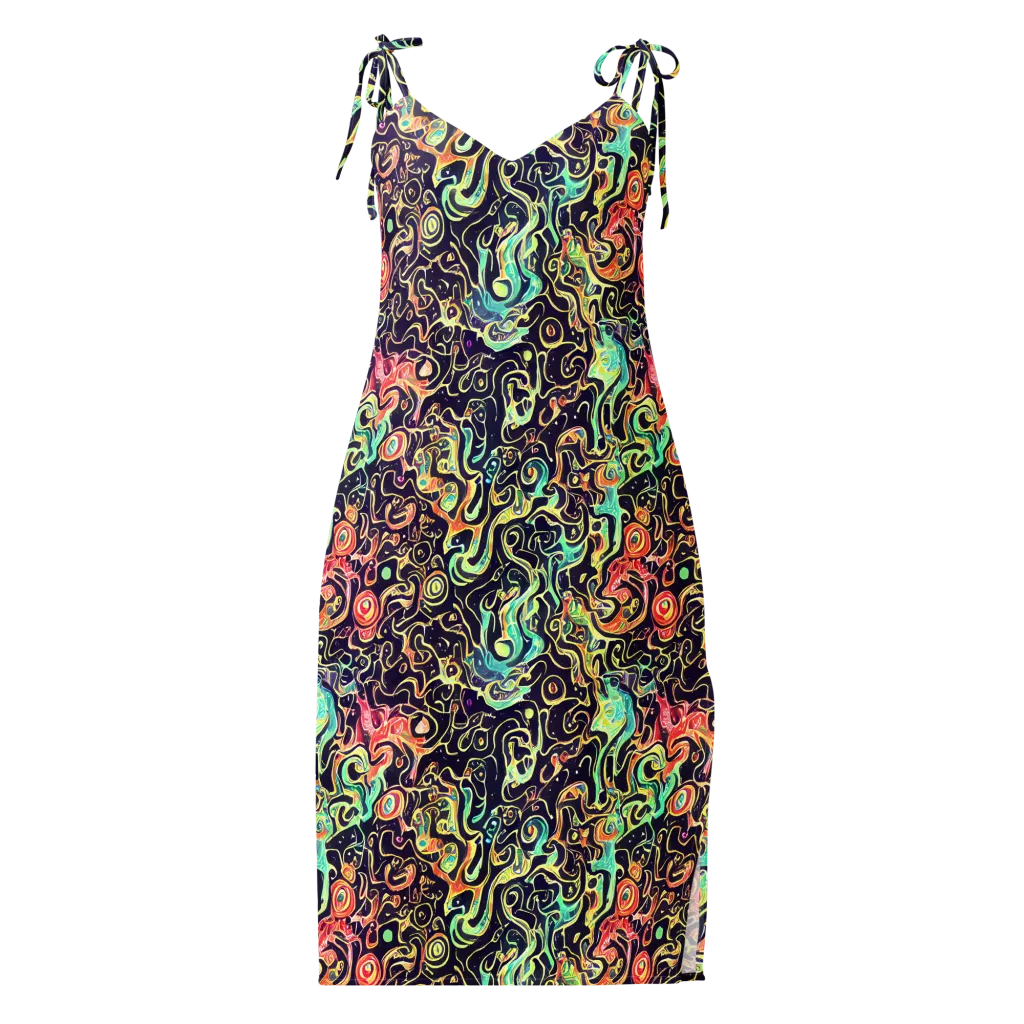 Nightwave Maze on Slip Dress — Front