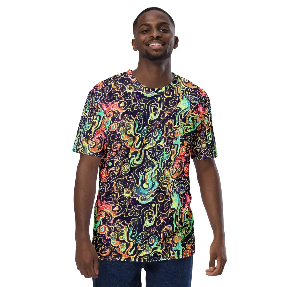 Nightwave Maze on Men's Crew Neck T-Shirt — Front