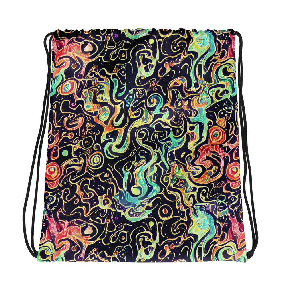 Nightwave Maze on Drawstring Bag — Photo