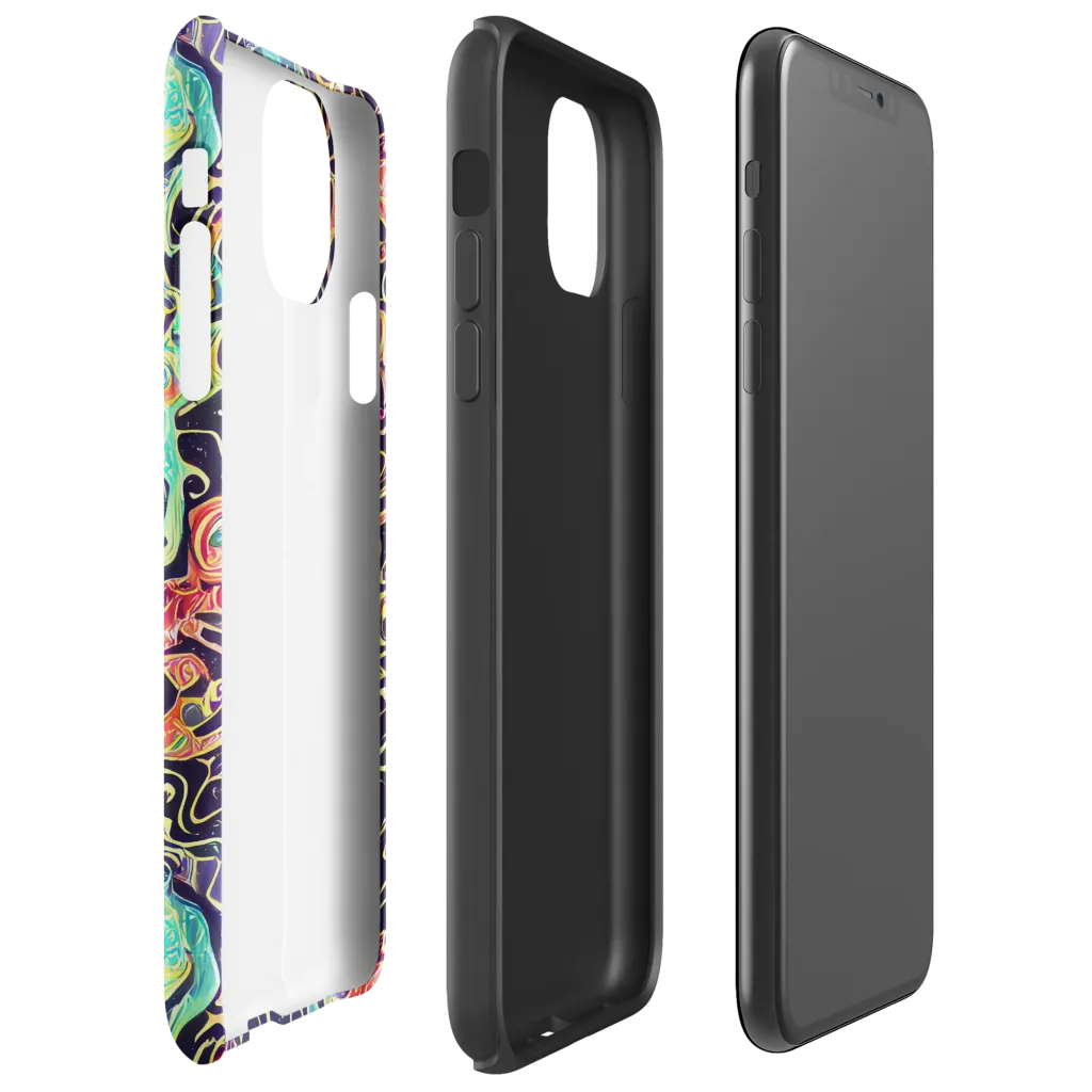 Nightwave Maze on Tough Case for iPhone® — Right