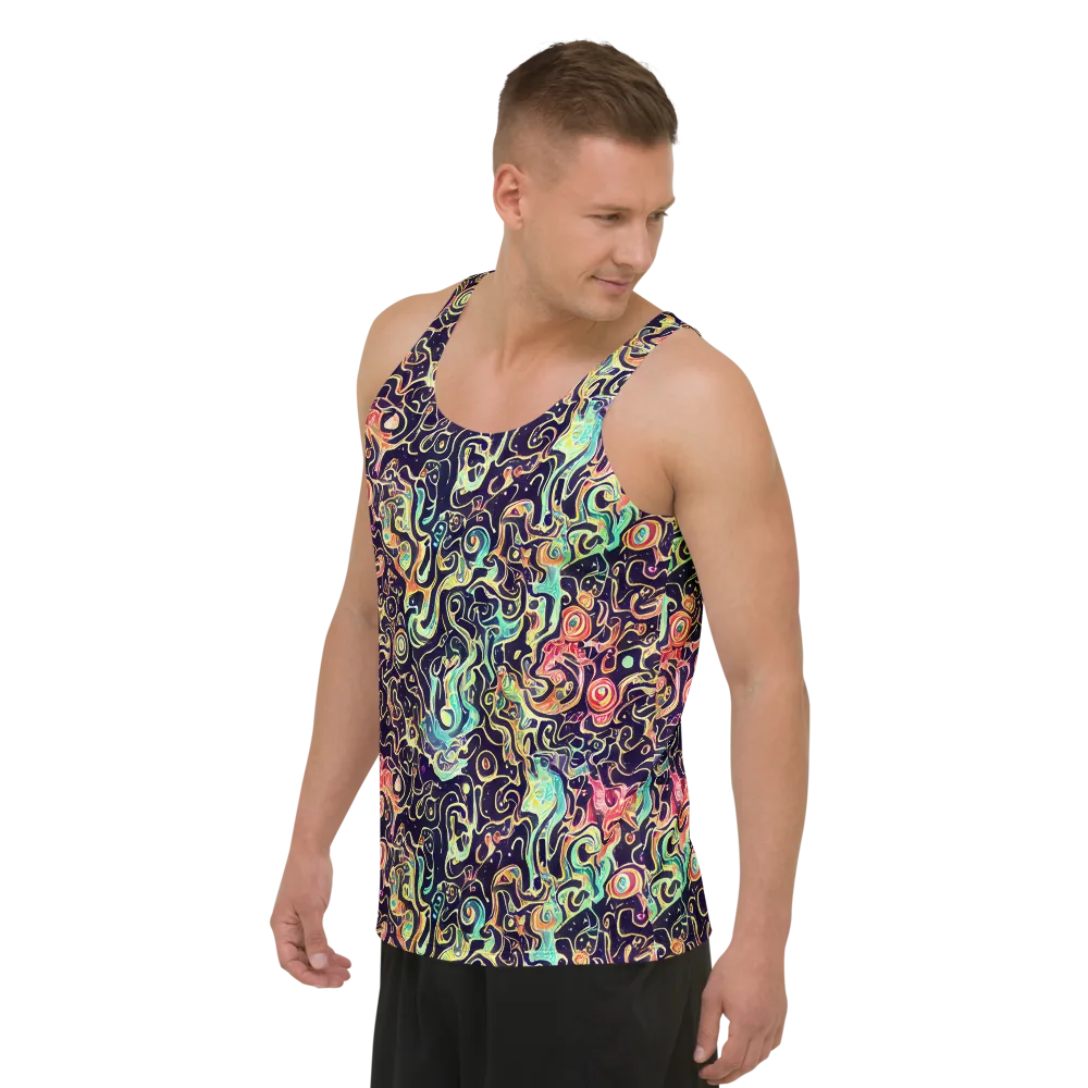 Nightwave Maze on Men's Tank Top — Left Front