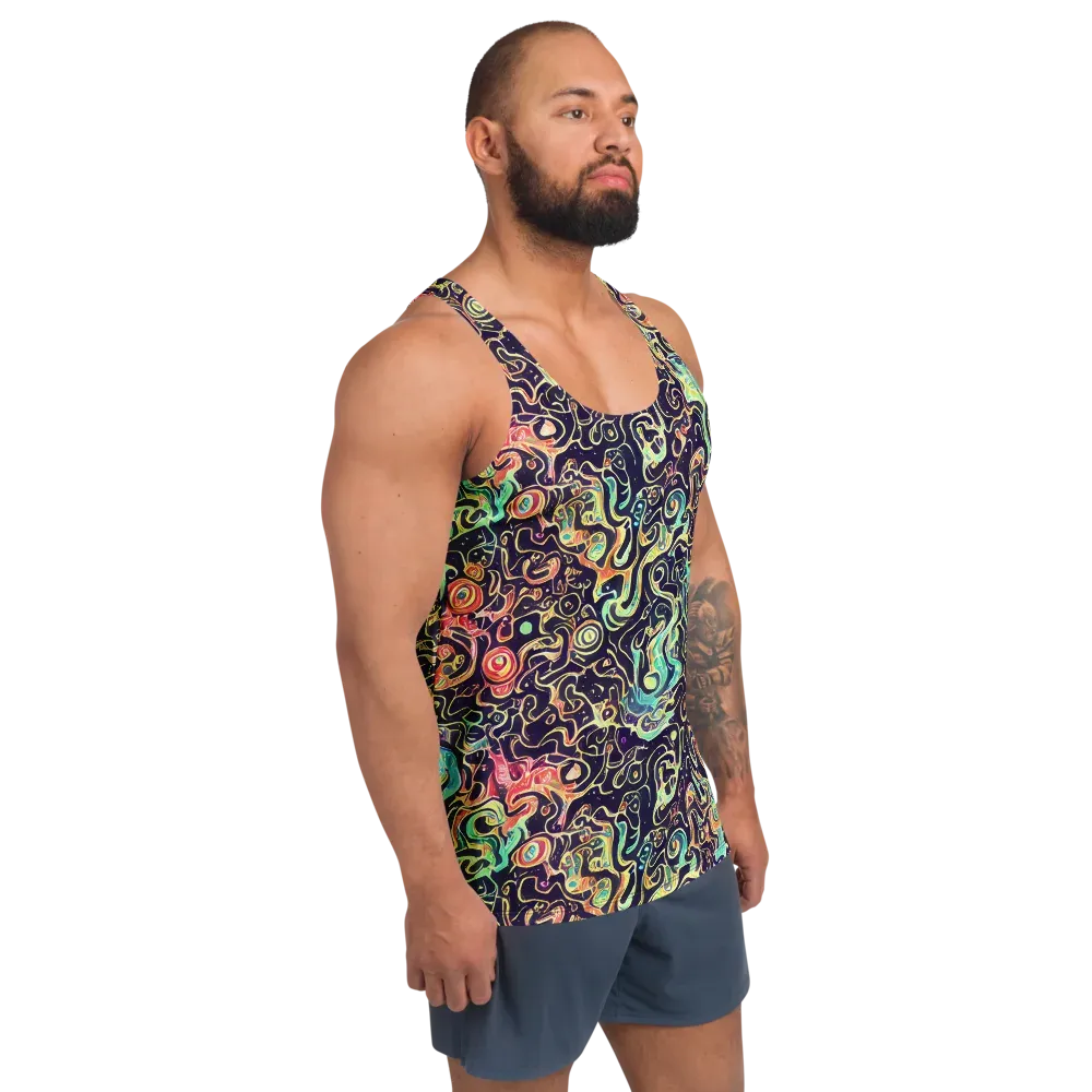Nightwave Maze on Men's Tank Top — Right Front