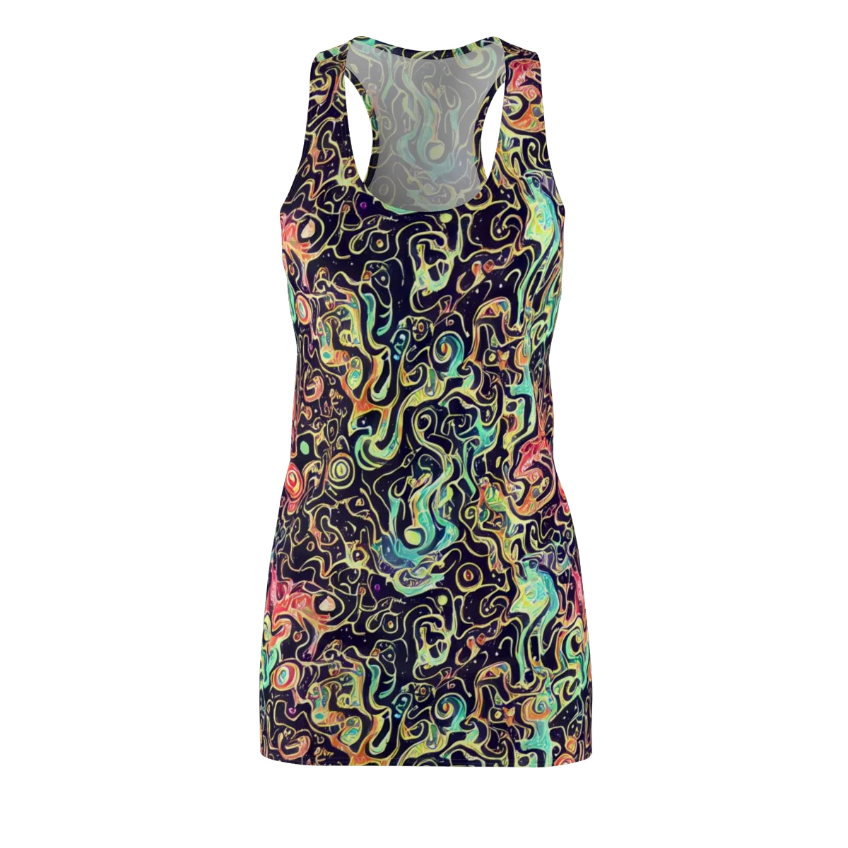Nightwave Maze on Racerback Dress — Front