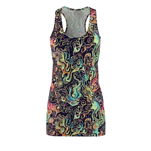 Nightwave Maze on a Racerback Dress