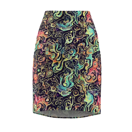 Nightwave Maze on a Pencil Skirt
