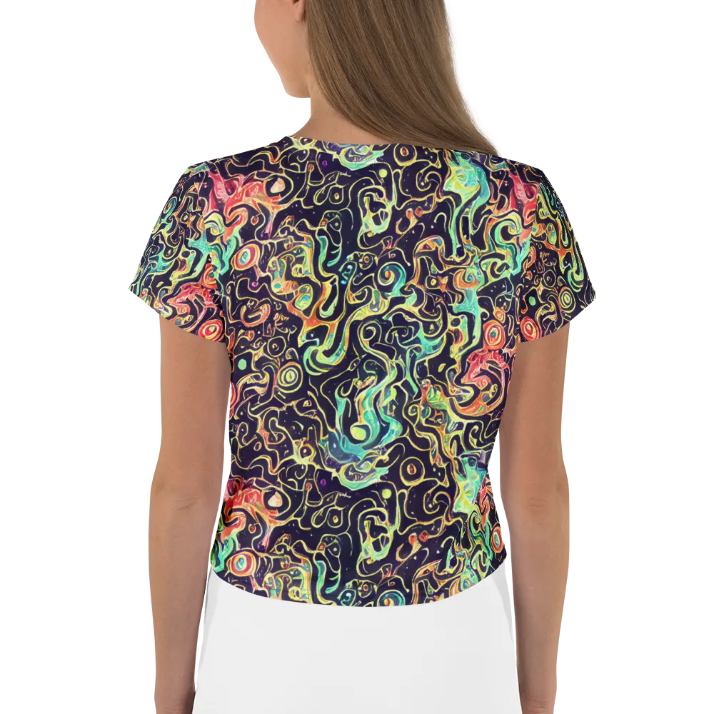 Nightwave Maze on Crop Tee — Back