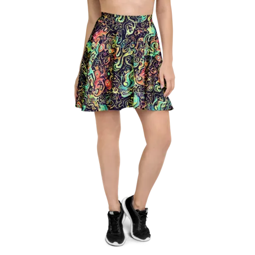 Nightwave Maze on a Skater Skirt