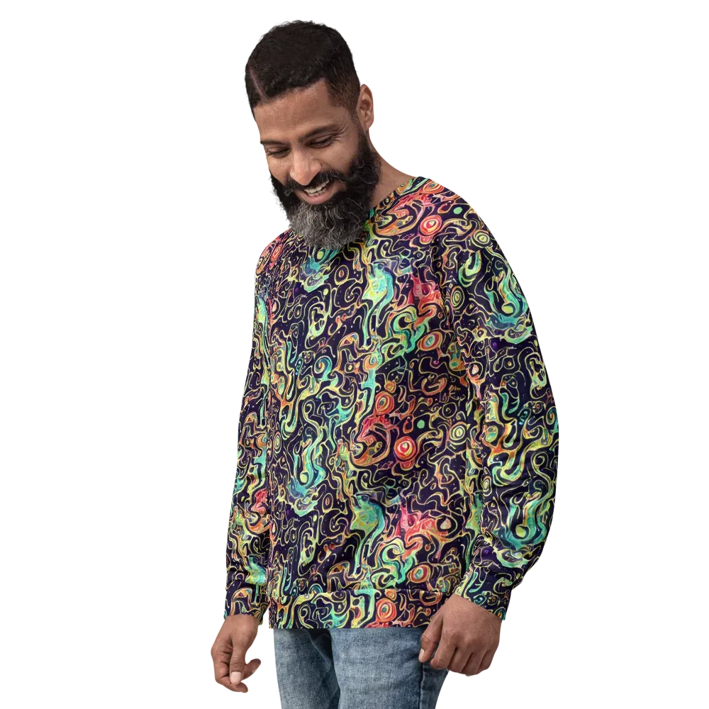 Nightwave Maze on Sweatshirt — Left Front