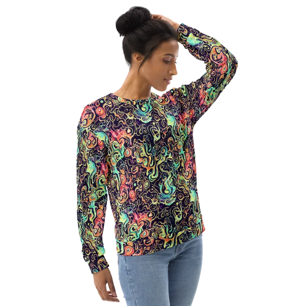 Nightwave Maze on Sweatshirt — Right Front