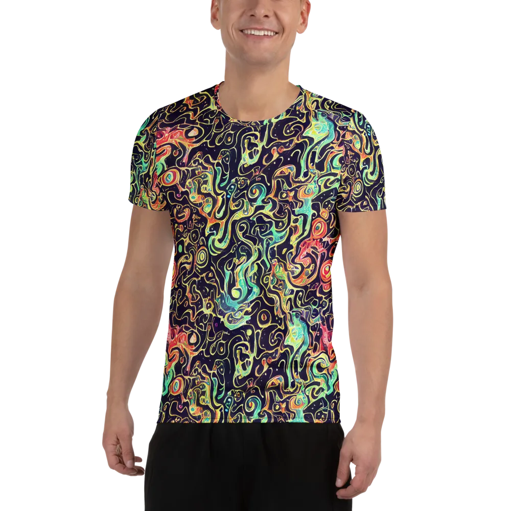 Nightwave Maze on Men's Athletic T-Shirt — Front