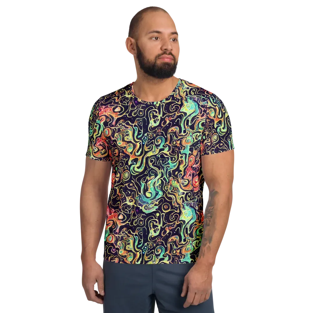 Nightwave Maze on Men's Athletic T-Shirt — Front