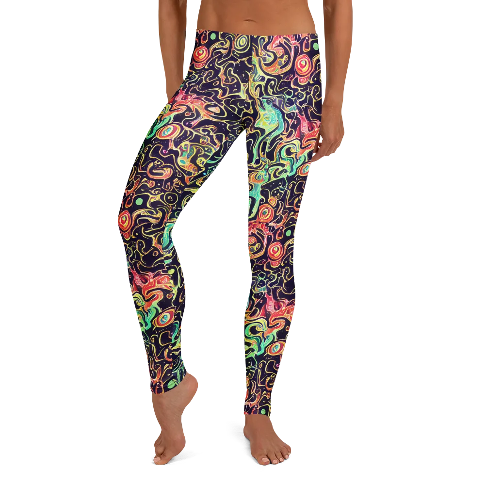 Nightwave Maze on Leggings — Front