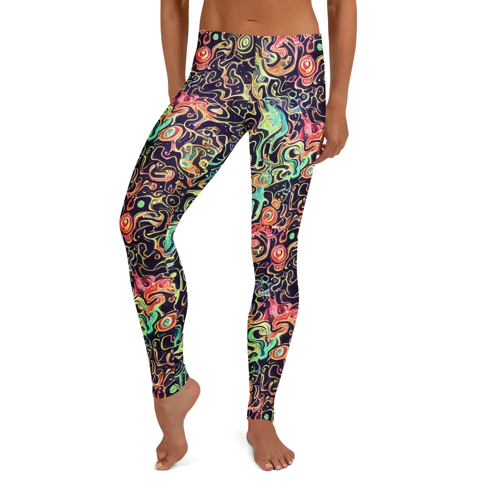 Nightwave Maze on Leggings — Front