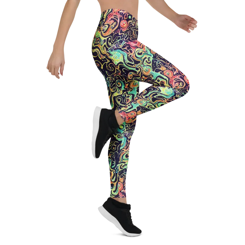 Nightwave Maze on Leggings — Right