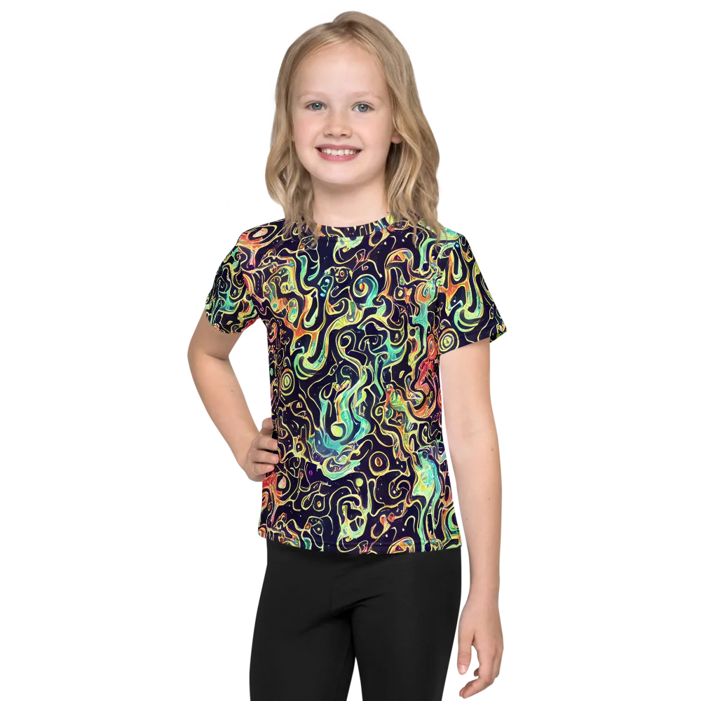 Nightwave Maze on Kids Crew Neck T-Shirt — Front