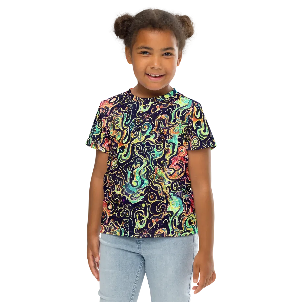 Nightwave Maze on Kids Crew Neck T-Shirt — Front
