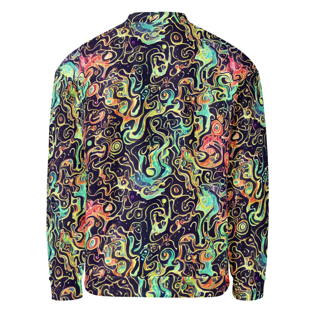 Nightwave Maze on Bomber Jacket — Back