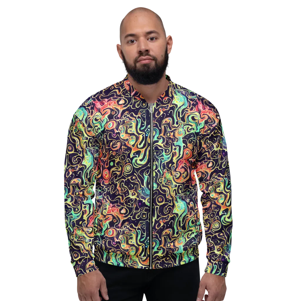 Nightwave Maze on Bomber Jacket — Front