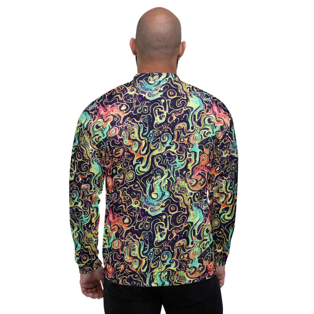 Nightwave Maze on Bomber Jacket — Back