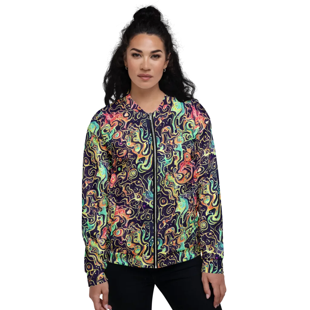 Nightwave Maze on Bomber Jacket — Front