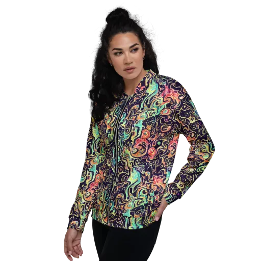 Nightwave Maze on a Bomber Jacket