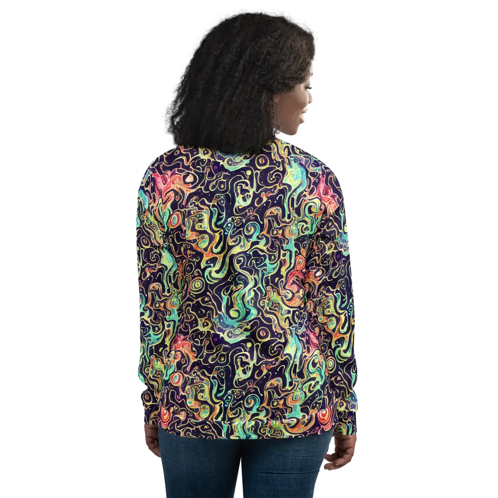 Nightwave Maze on Bomber Jacket — Back