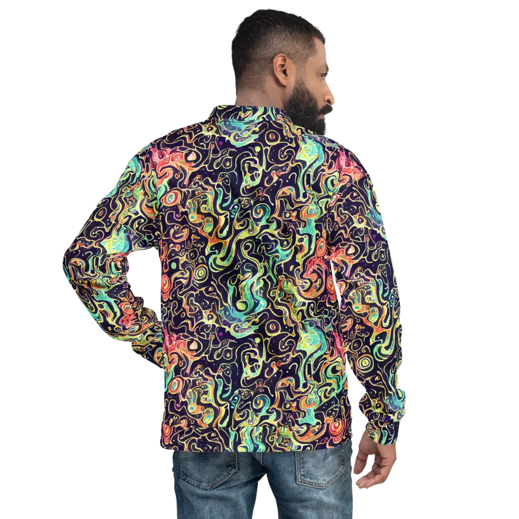 Nightwave Maze on Bomber Jacket — Back