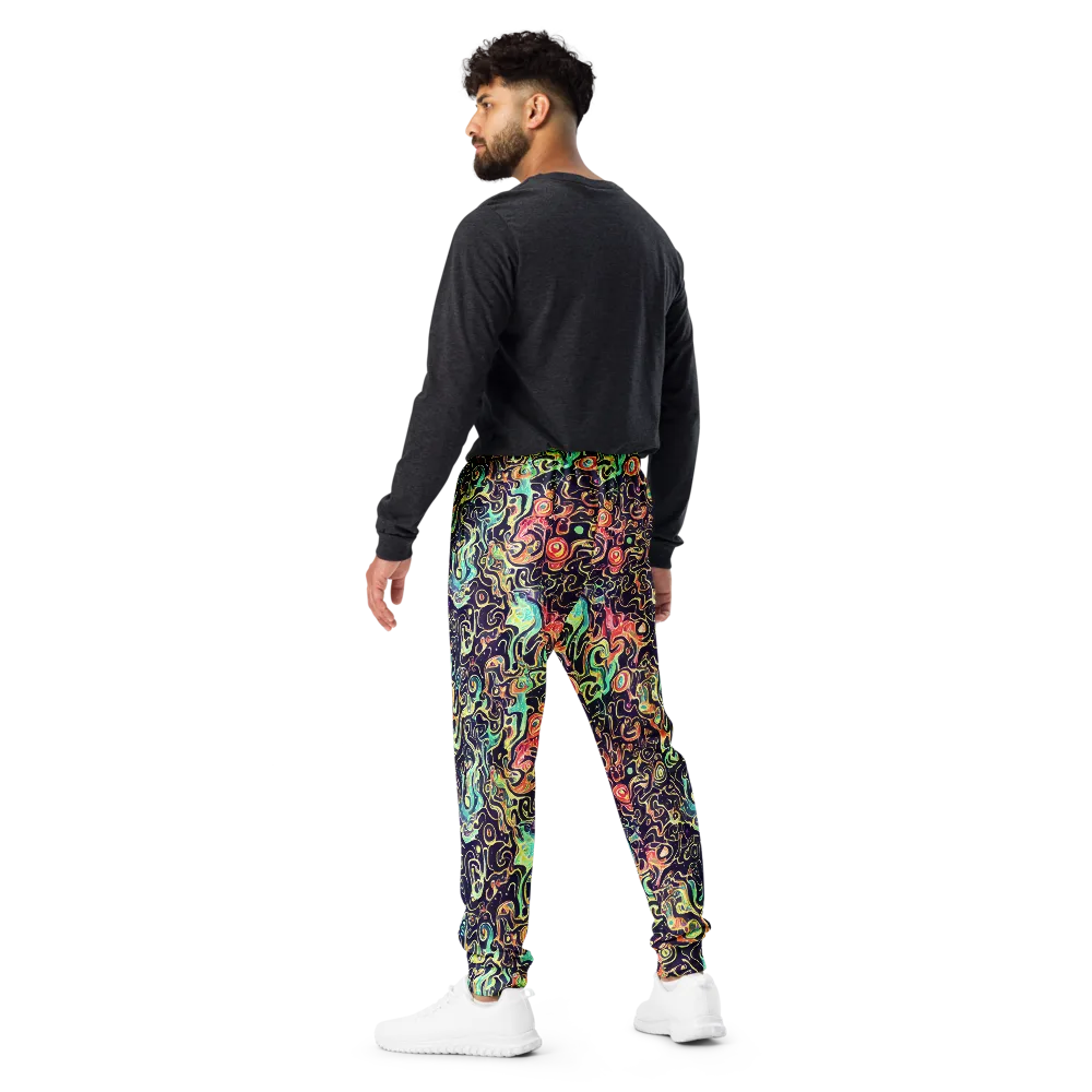 Nightwave Maze on Men's Joggers — Back