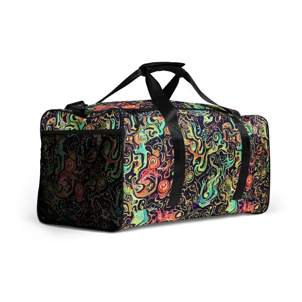 Nightwave Maze on Duffle Bag — Right Front