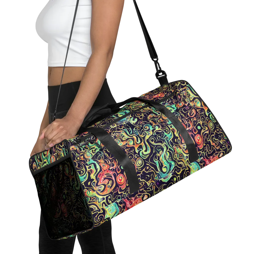 Nightwave Maze on Duffle Bag — Front
