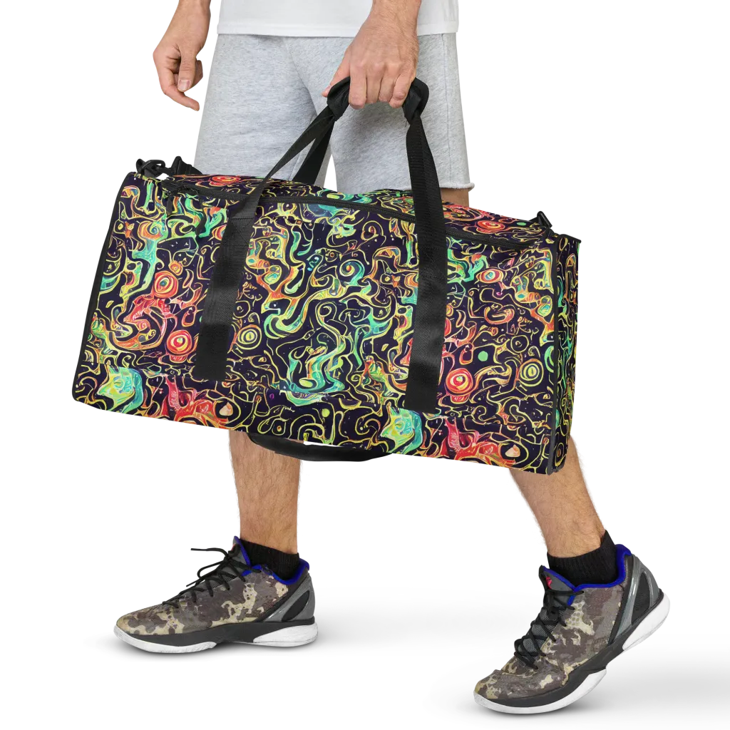 Nightwave Maze on Duffle Bag — Front